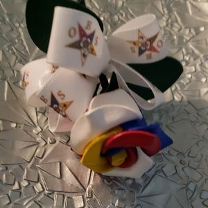 Eastern Star Leather Rose with bow